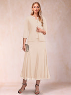Jessamine Champagne front view wedding guest dress