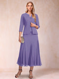 Brielle Solene Lilac front view mother of the bride dress