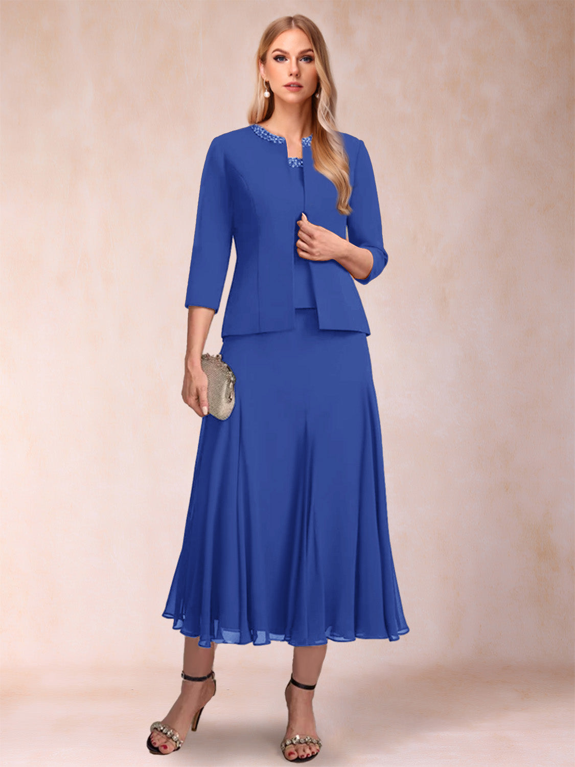 Jessamine Royal Blue detail view 7 wedding guest dress