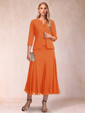 Jessamine Orange front view wedding guest dress