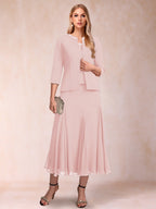 Estelle pearl pink alternate front view 2 mother of the bride dress