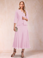 Brielle Solene Rose Pink front view mother of the bride dress