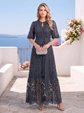 Penny Rose Royal Blue front view mother of the bride dress