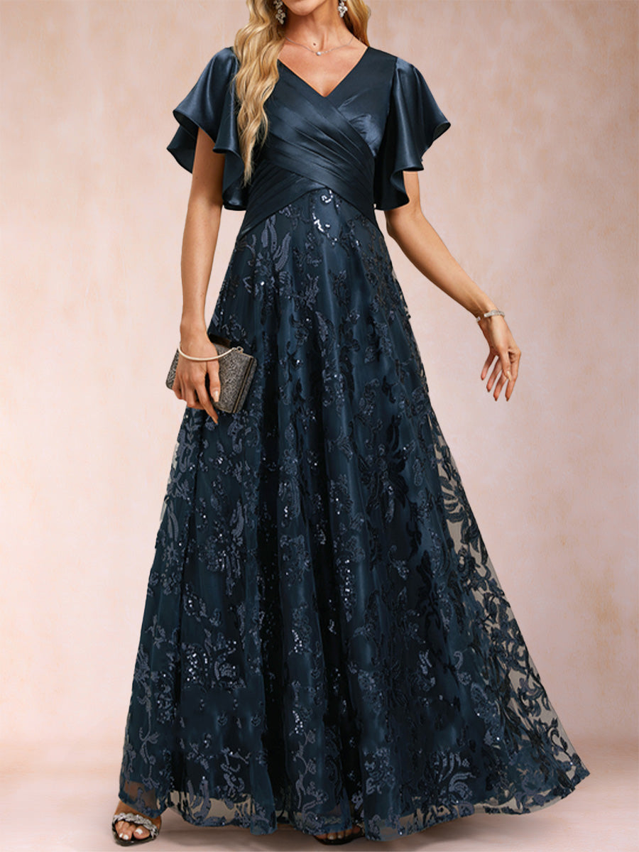 Katrina Rose Navy Blue bodice detail mother of the bride dress