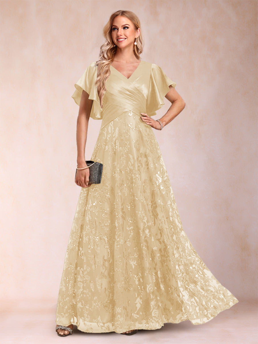 Katrina Rose Champagne back view mother of the bride dress