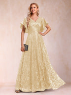 Katrina Rose Champagne back view mother of the bride dress