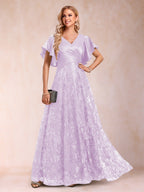 Katrina Rose Lilac front view mother of the bride dress
