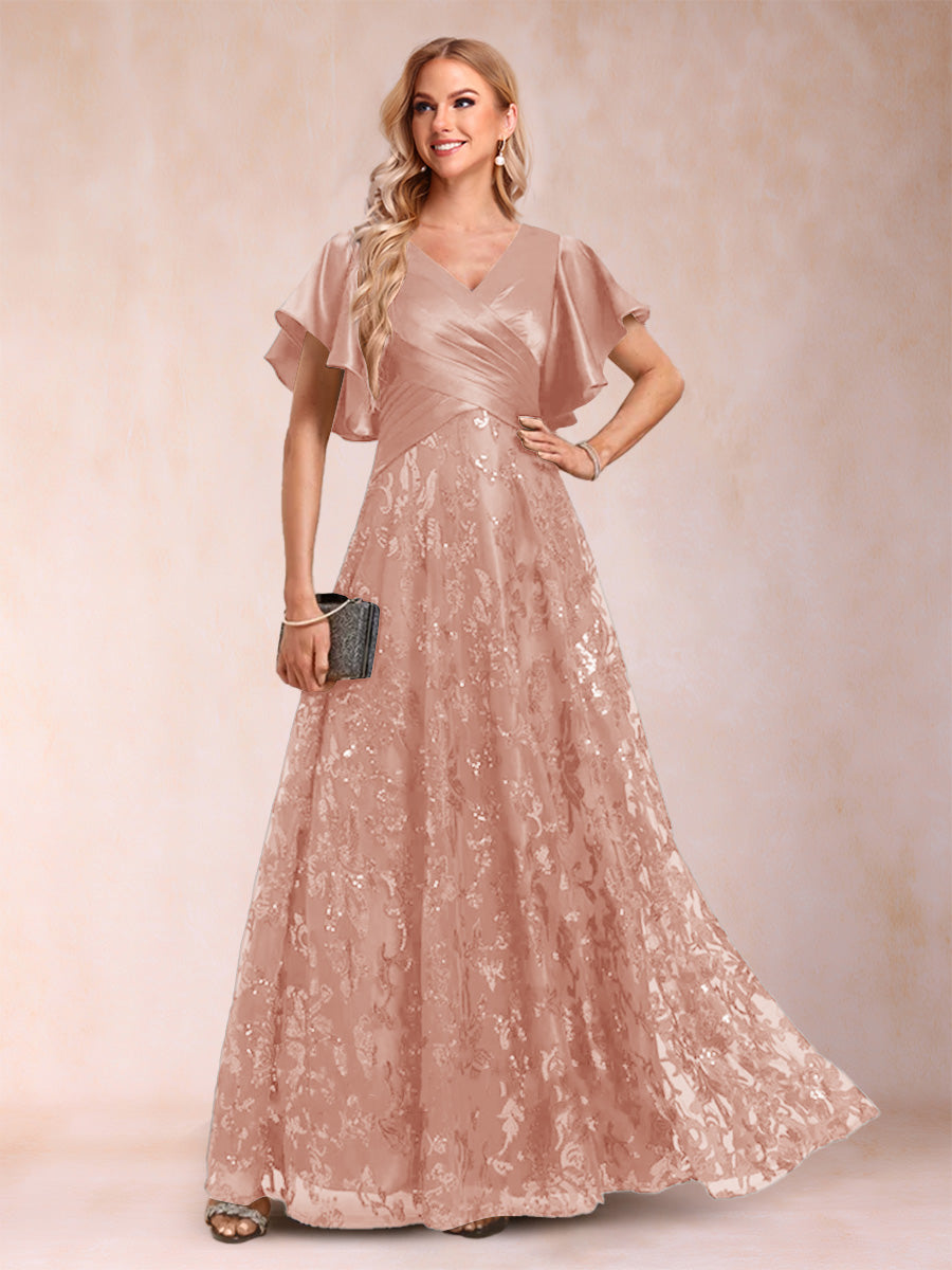 Katrina Rose Mauve front view mother of the bride dress