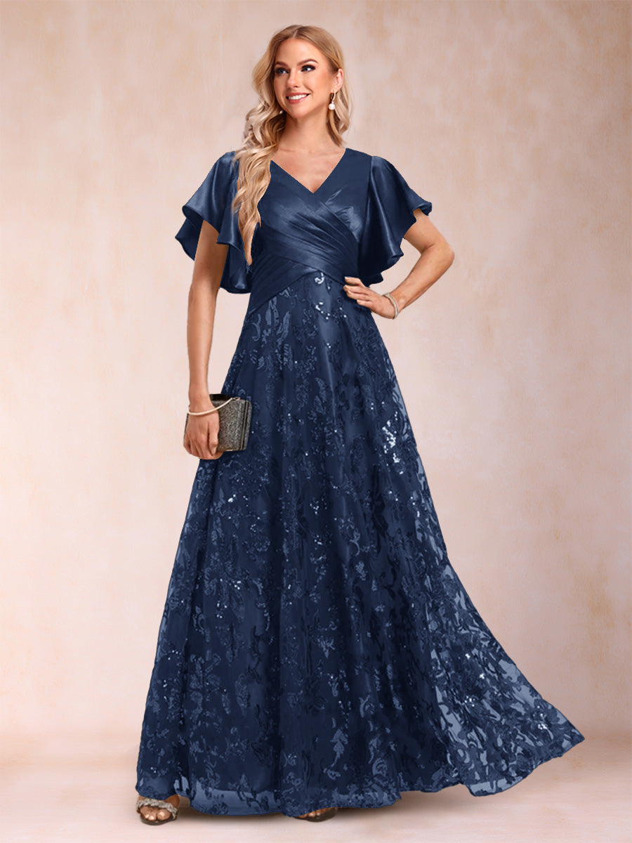 Katrina Rose Navy Blue detail view 7 mother of the bride dress