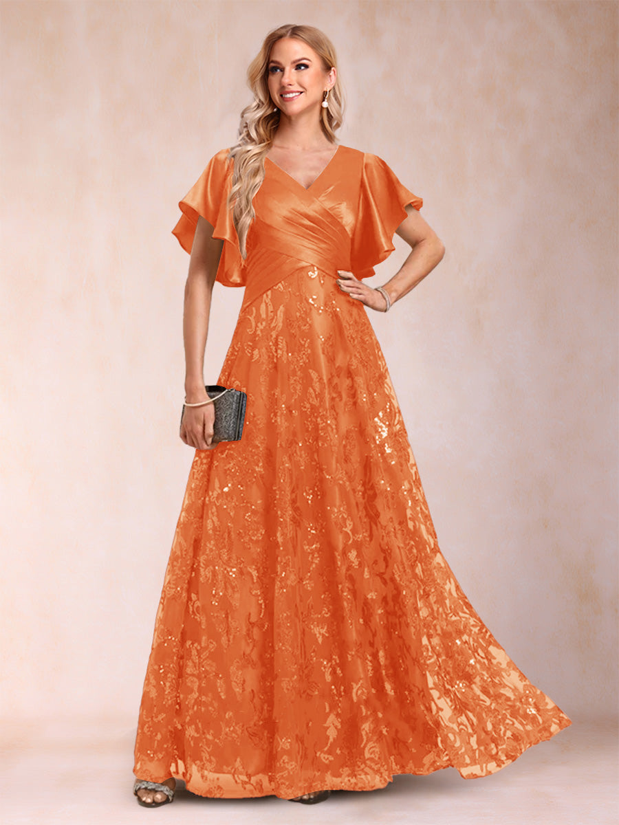 Katrina Rose Orange front view mother of the bride dress