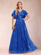 Katrina Rose Royal Blue back view mother of the bride dress