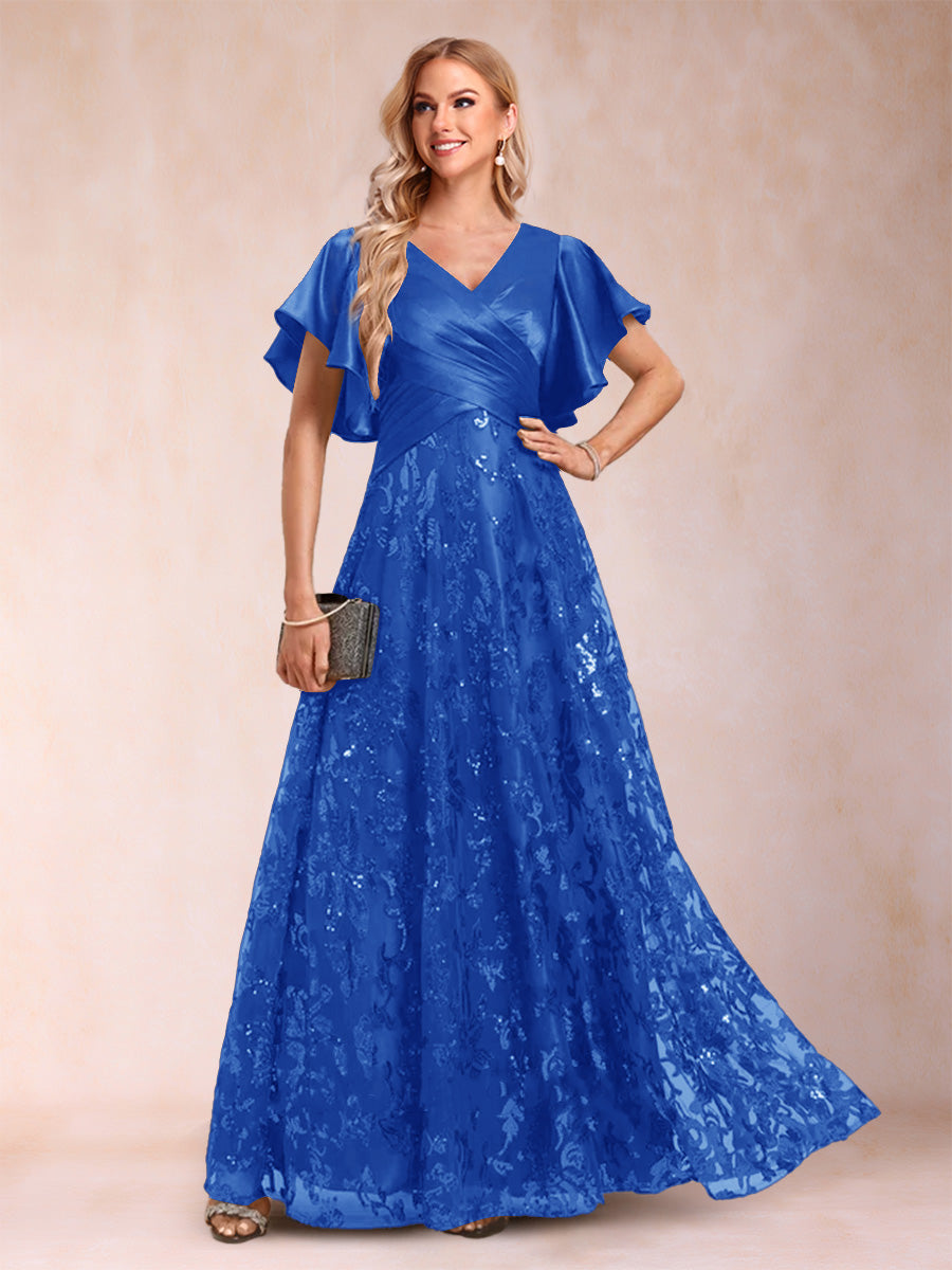 Katrina Rose Royal Blue back view mother of the bride dress