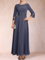 Imogen Claire Dusty Blue fabric detail mother of the bride dress