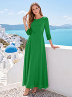 Imogen Claire Forest Green front view mother of the bride dress
