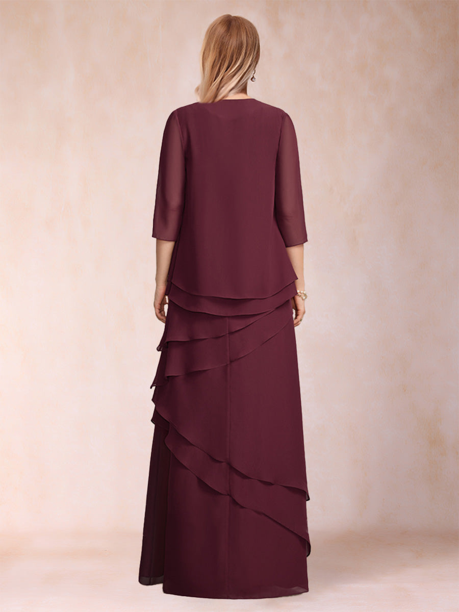 Juliette cabernet back view mother of the bride dress
