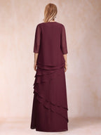 Juliette cabernet back view mother of the bride dress