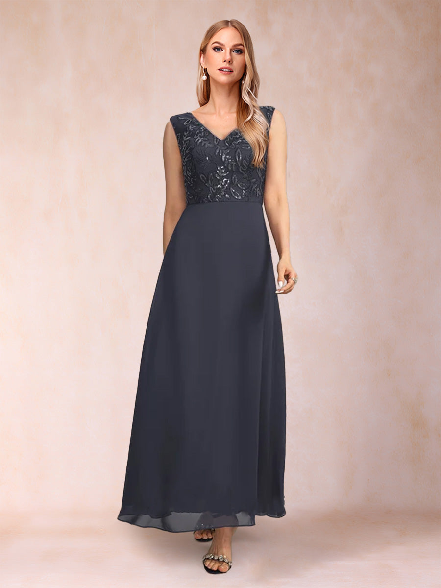 Adelaide Rose Navy Blue side view mother of the bride dress