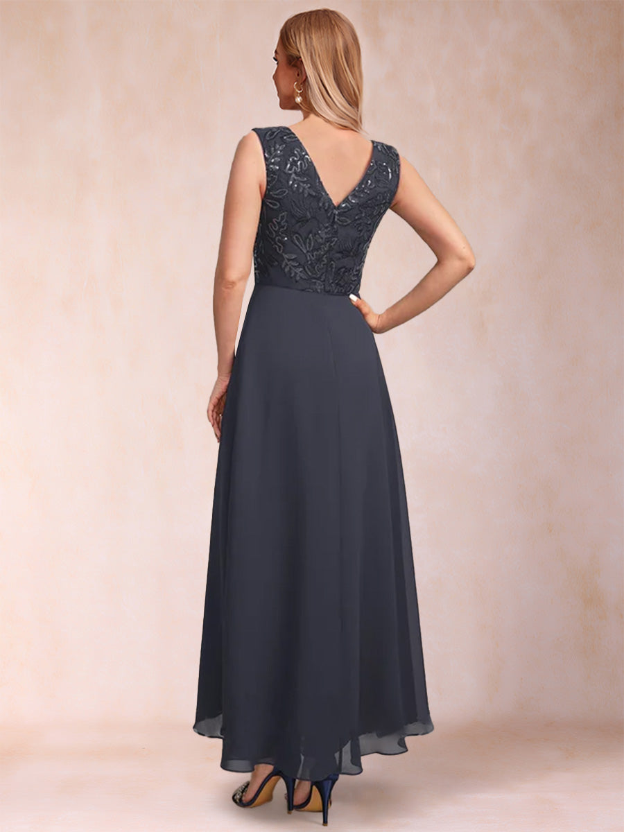 Adelaide Rose Navy Blue bodice detail mother of the bride dress
