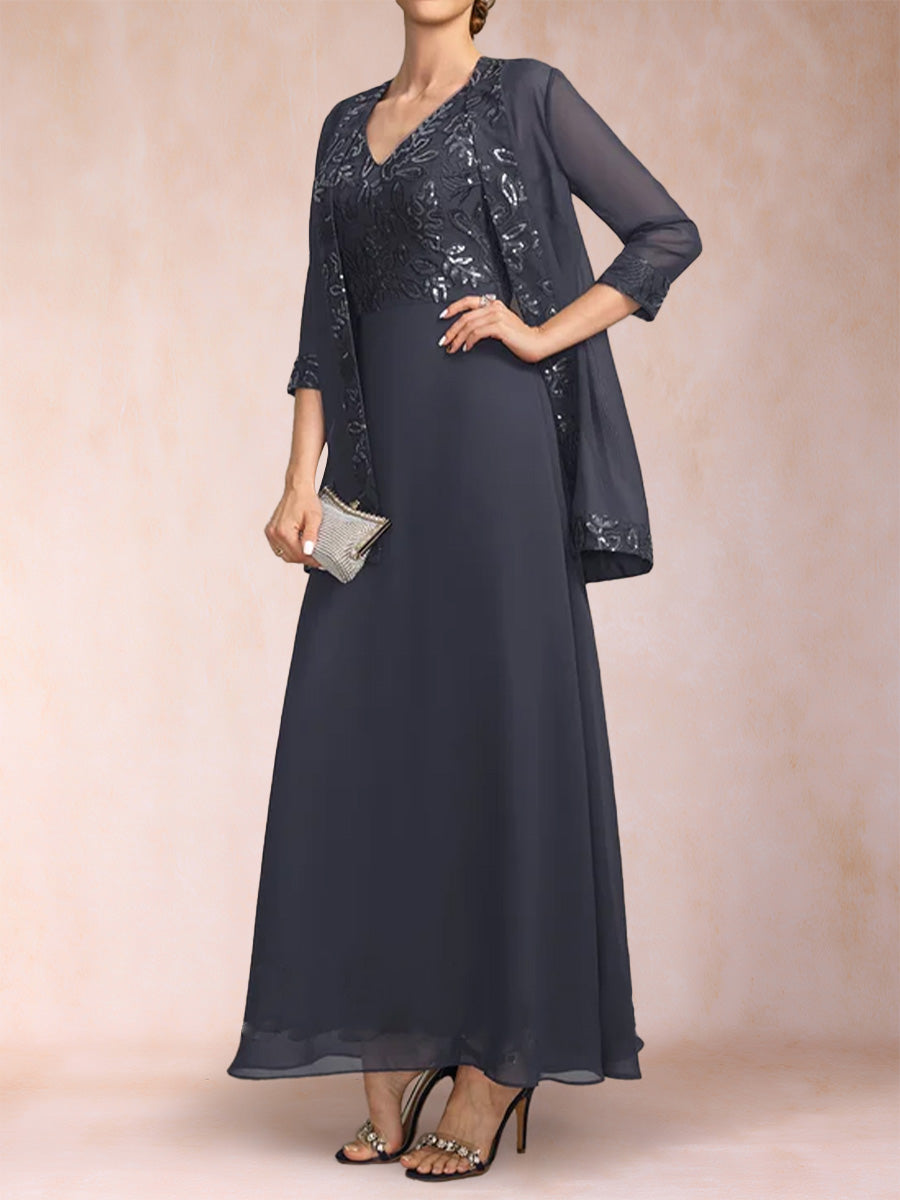 Adelaide Rose Navy Blue hem detail mother of the bride dress