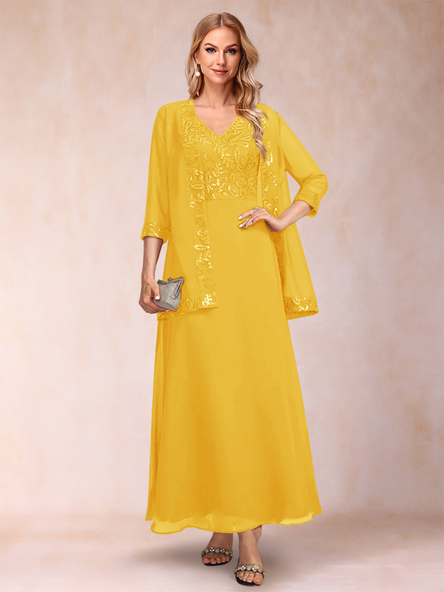 Adelaide Rose Gold front view mother of the bride dress