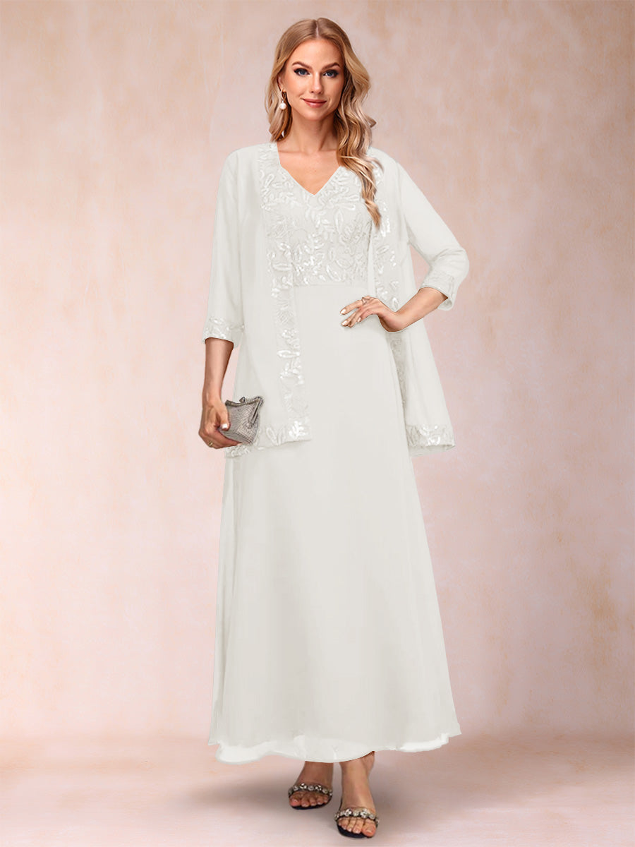 Adelaide Rose Ivory back view mother of the bride dress