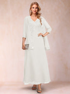 Adelaide Rose Ivory back view mother of the bride dress