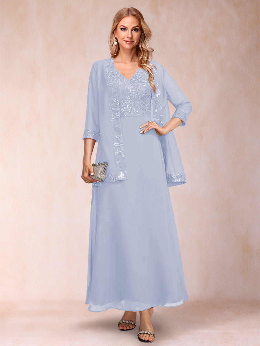 Adelaide Rose Lavender front view mother of the bride dress