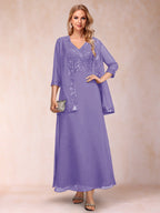 Adelaide Rose Lilac back view mother of the bride dress