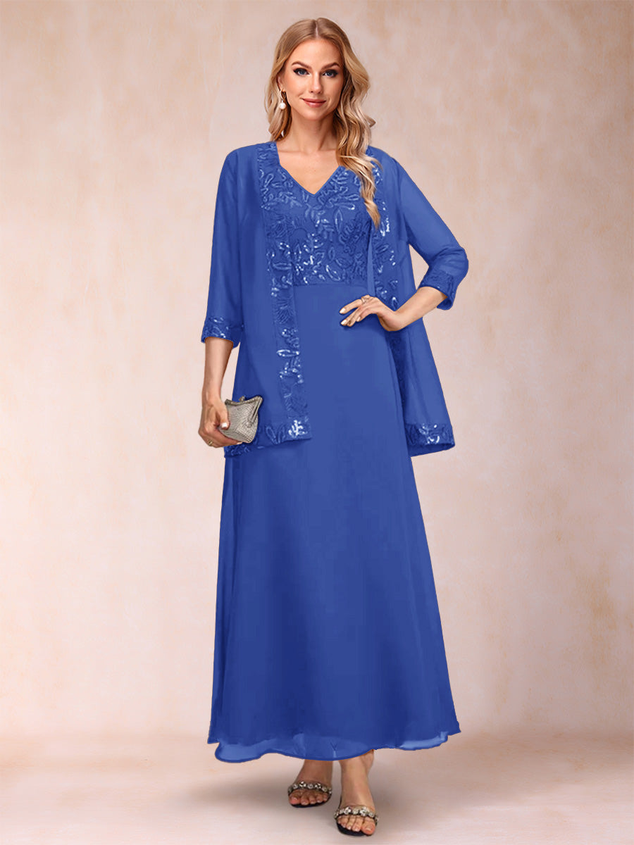 Adelaide Rose Royal Blue back view mother of the bride dress