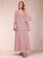 Adelaide Rose Mauve front view mother of the bride dress