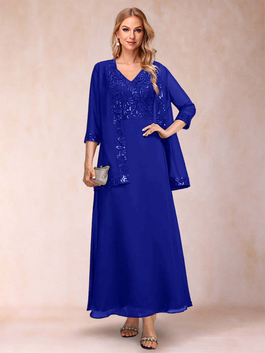 Adelaide Rose Royal Blue side view mother of the bride dress
