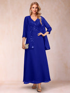 Adelaide Rose Royal Blue side view mother of the bride dress