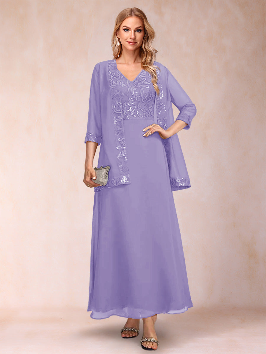 Adelaide Rose Wisteria back view mother of the bride dress