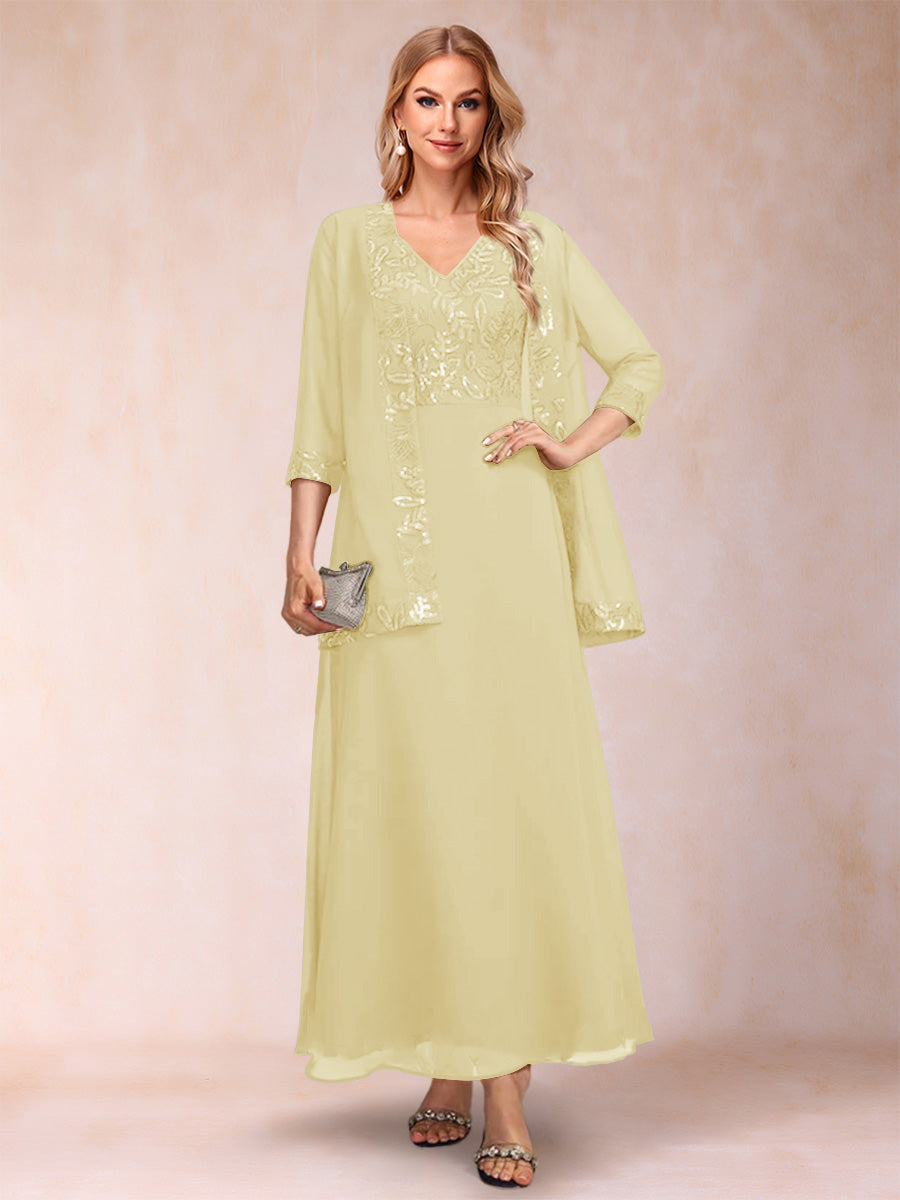Adelaide Rose Yellow front view mother of the bride dress