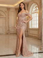 Aveline blush front view prom dress