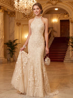 Damaris ivory front view prom dress