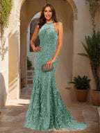 Damaris eucalyptus front view prom dress