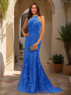 Damaris royal blue alternate front view 2 prom dress