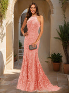 Damaris coral alternate front view 2 prom dress
