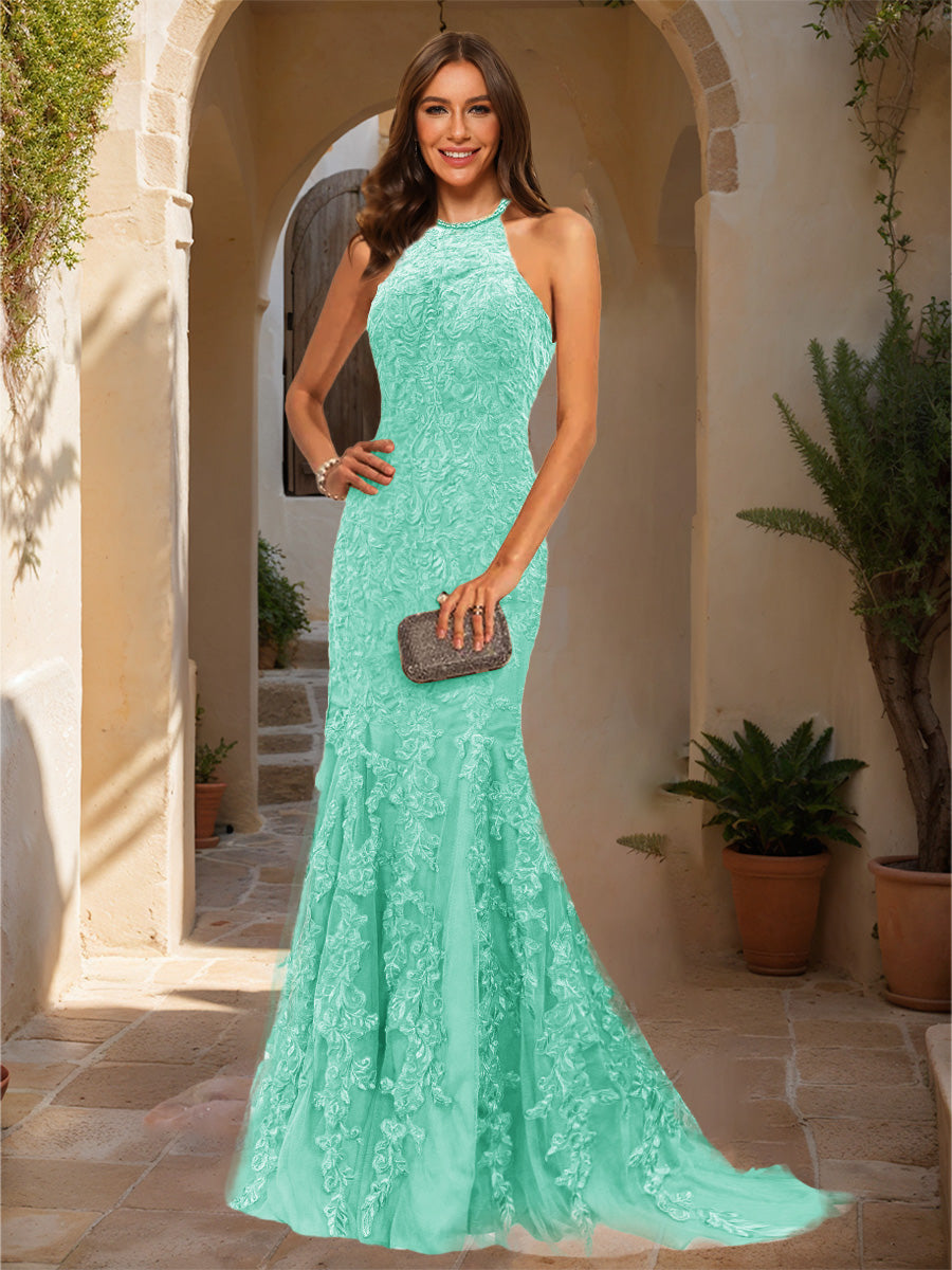 Damaris pool blue alternate front view 3 prom dress