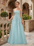 Winola royal blue front view prom dress