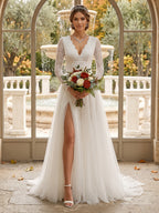 Jacintha ivory front view wedding dress