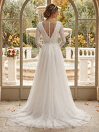Jacintha ivory back view wedding dress