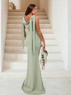 Isadora Sage Green back view bridesmaid dress