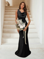 Isadora Black front view bridesmaid dress