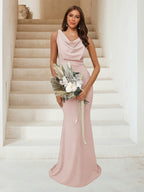 Isadora Blush front view bridesmaid dress
