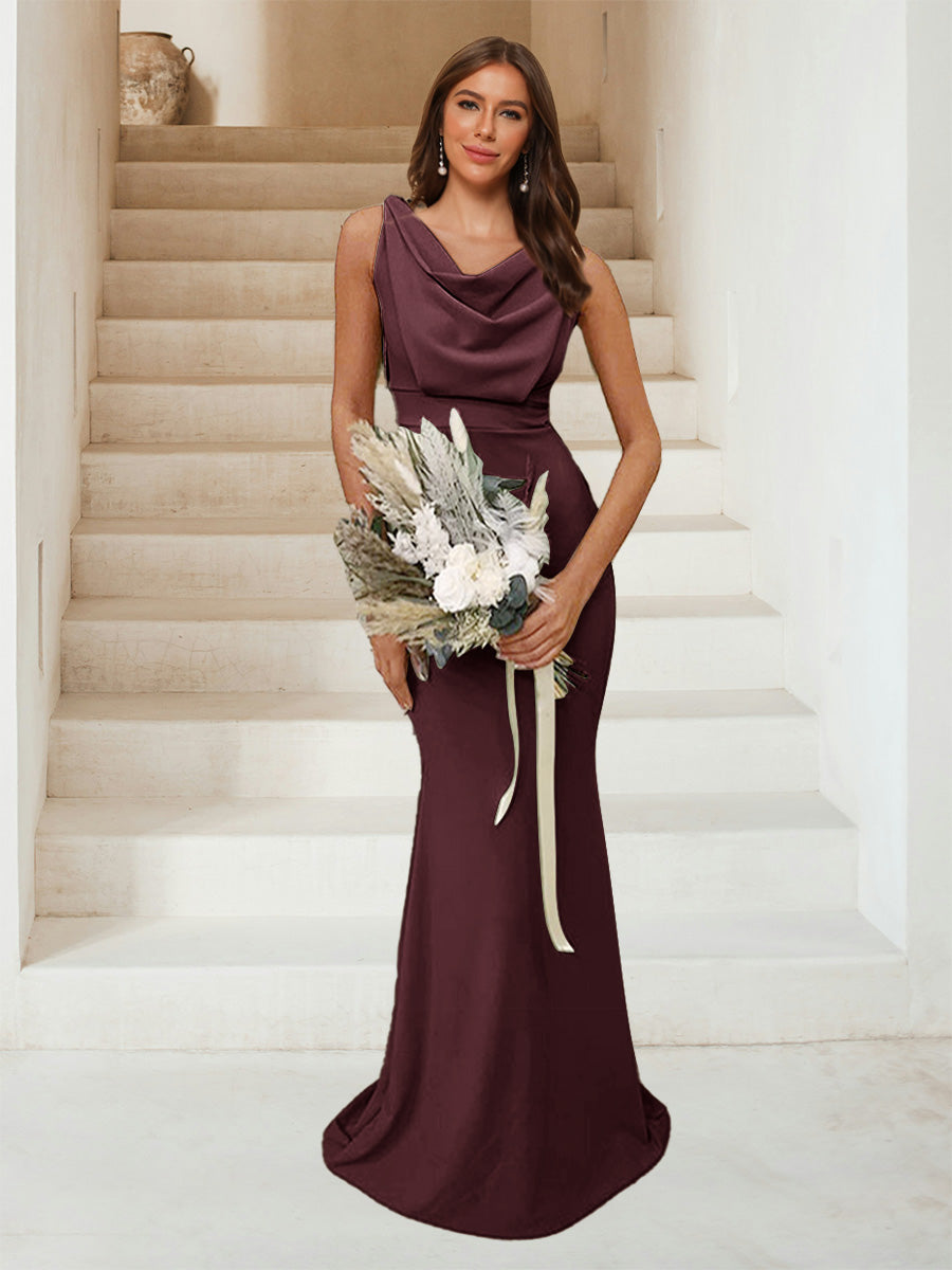 Isadora Burgundy back view bridesmaid dress