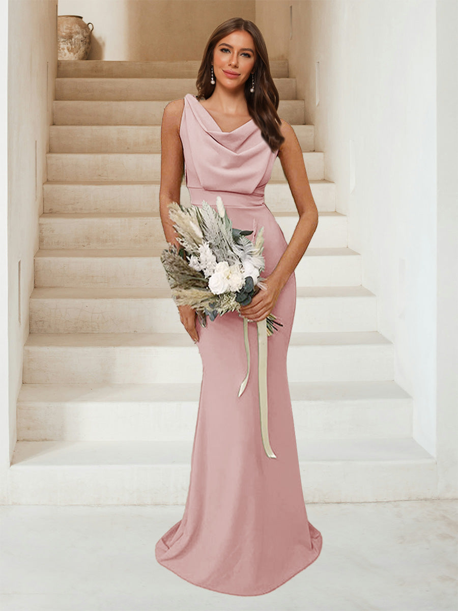 Isadora Dusty Rose front view bridesmaid dress