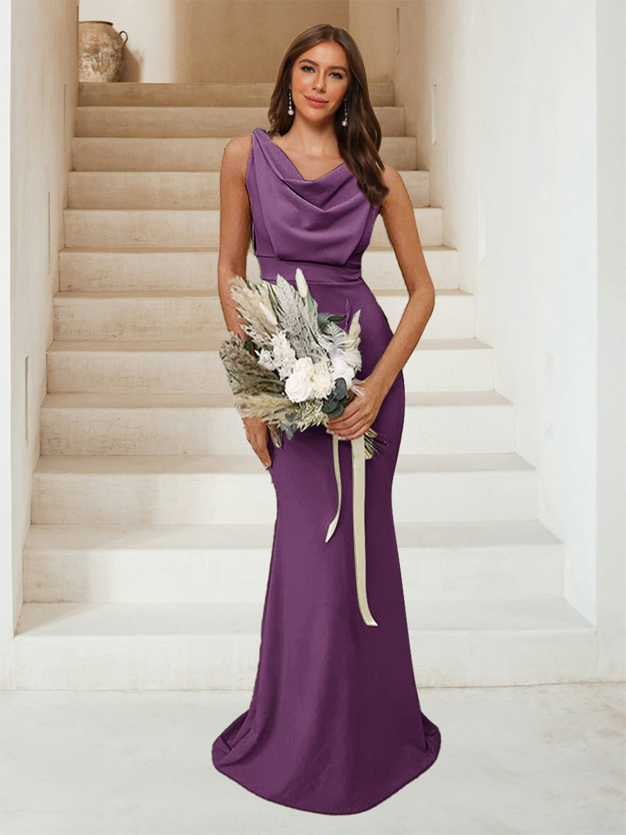 Isadora Grape front view bridesmaid dress