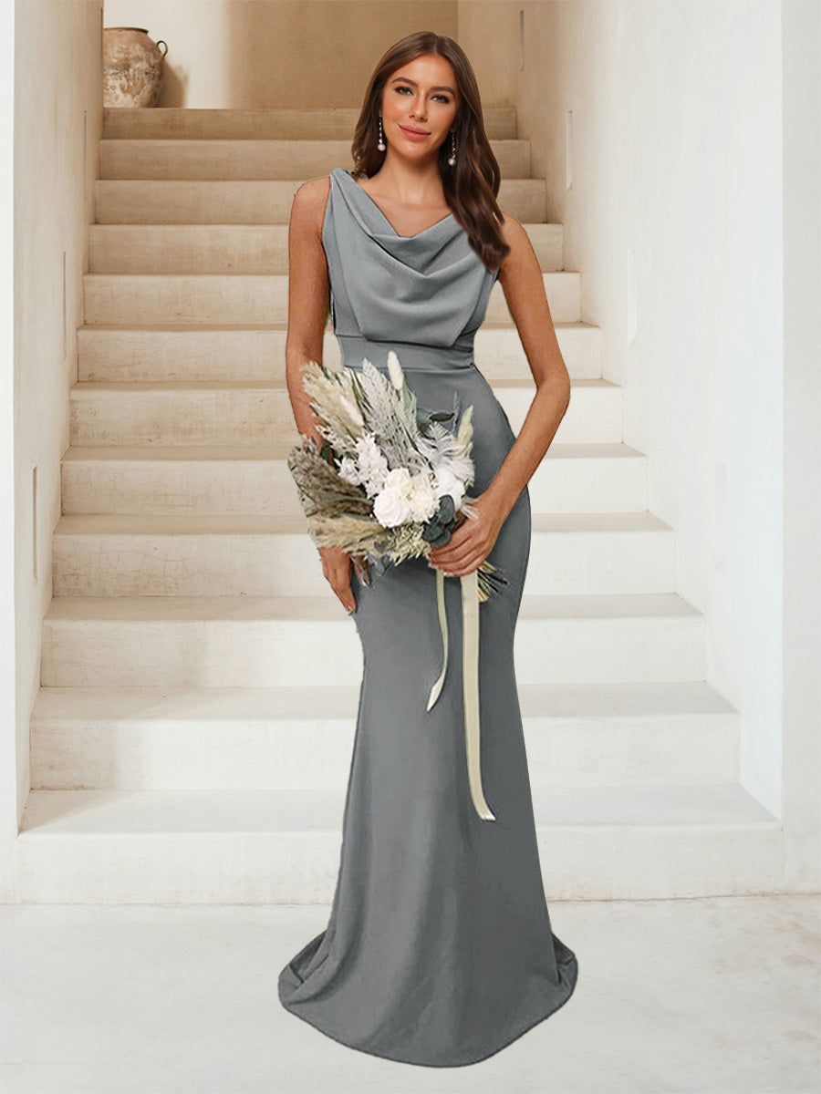 Isadora Grey front view bridesmaid dress
